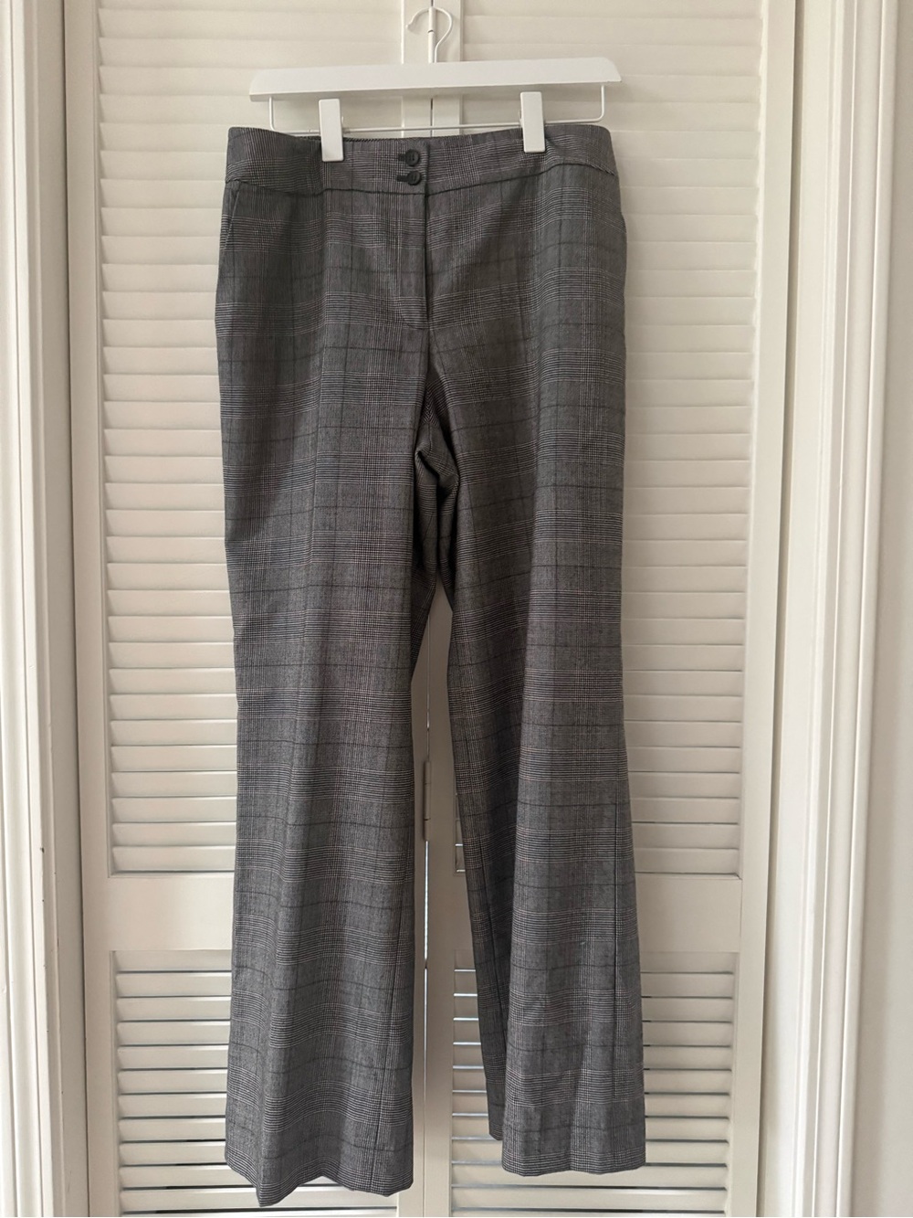 Talbots Gray Plaid Wide-Leg Pants